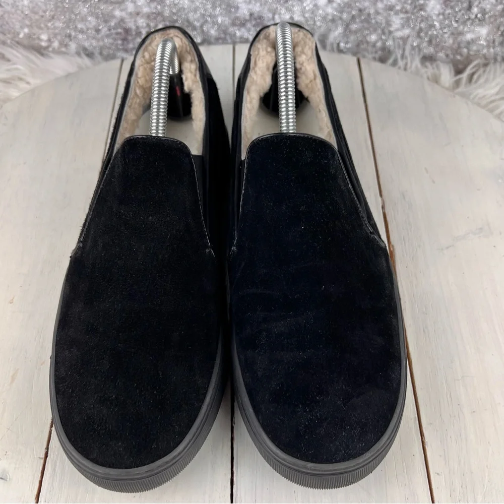 505bii Moncler black suede fur lined slip on men's size 8 - Picture 6 of 11